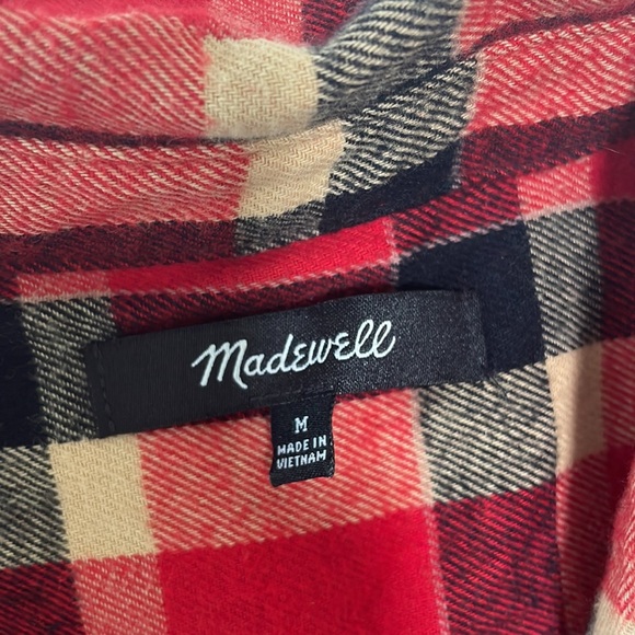 MADEWELL cute flannel M button down - Picture 2 of 2